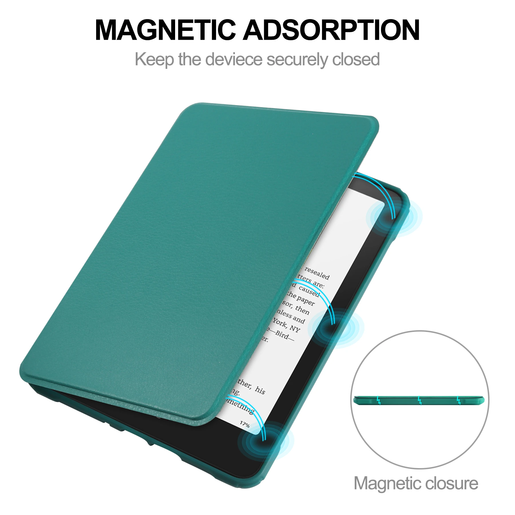 Premium Magnetic PU Leather Kindle Case - Auto Wake/Sleep Feature