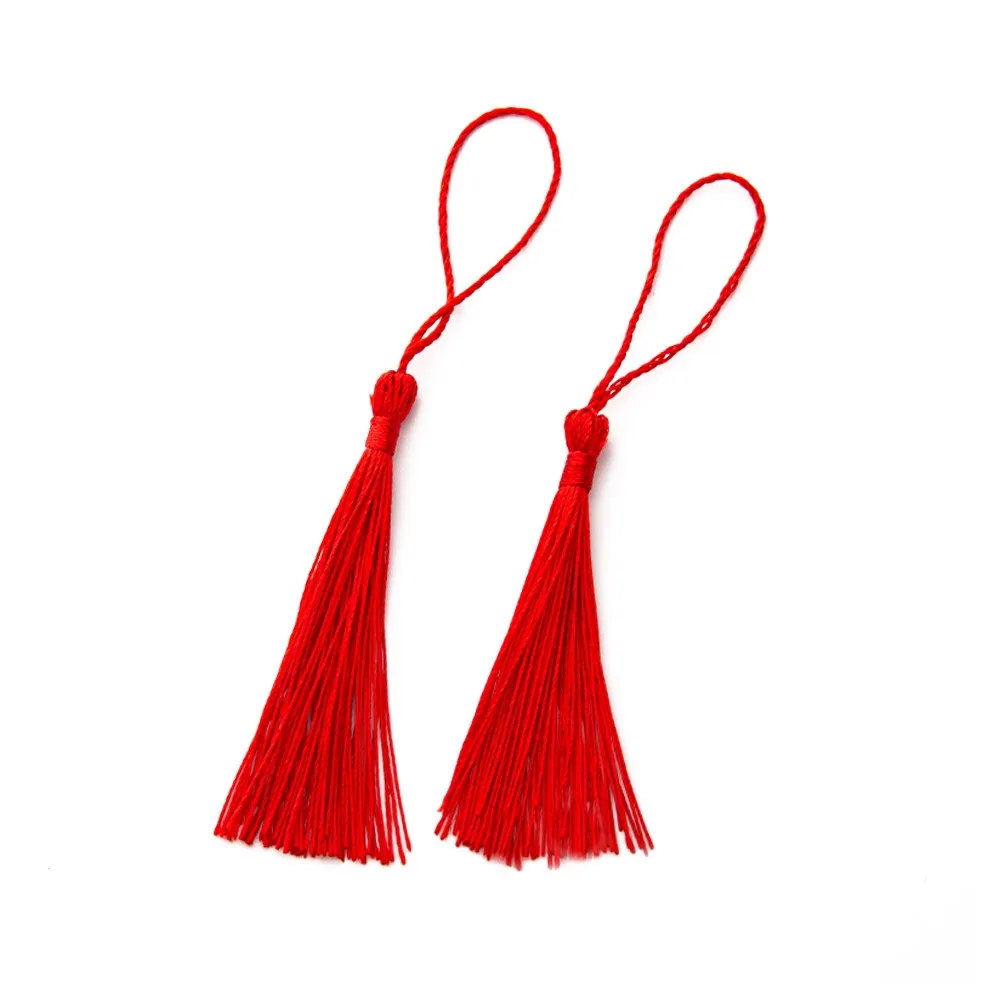 20/50Pcs Tassels Silky with Loops Charms For DIY Bookmark Earring Keychains Craft Jewelry Making Accessories Decoration Supplies