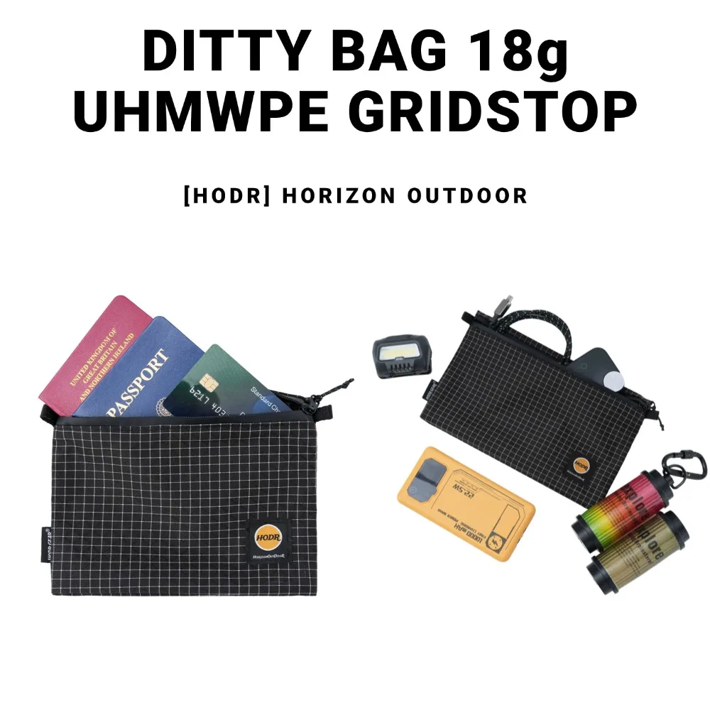 [HODR GEAR] 디티백 셀프 스탠딩 초경량 210D 그립스탑 UHMWPE 수납 파우치 여행용 오거나이저 (구급상자, 여권, 지갑용)