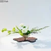 Creative Ceramic Flower Pots Desk Decoration Hammer Pattern Texture Goblet Vase Artificial Flowers Decorative Floral Arrangement 5