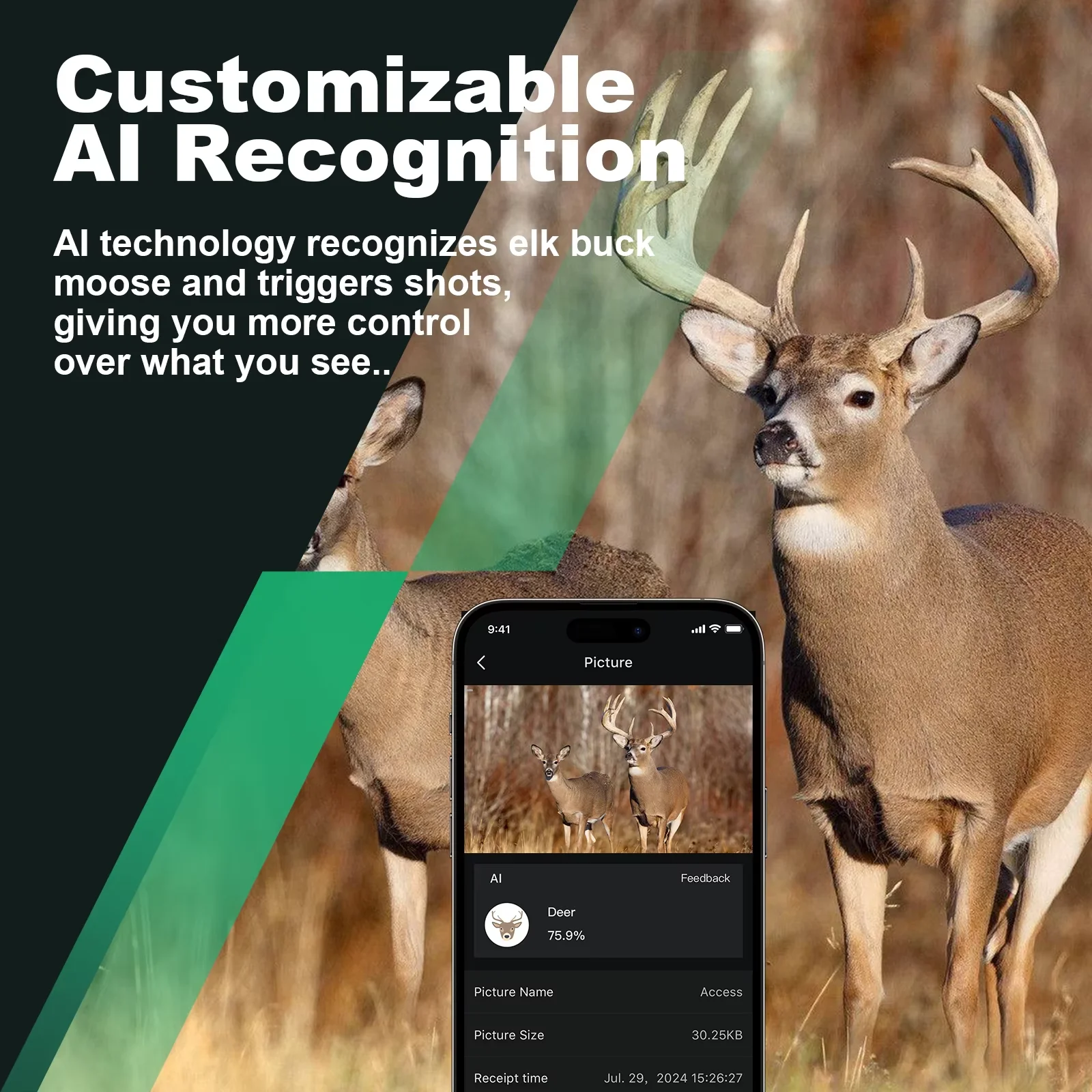 Willfine T200 AI-Powered 4G 2K Cloud Storage Wildlife Trail Camera Photo Traps with 940nm No Glow LEDS App Control for Hunting