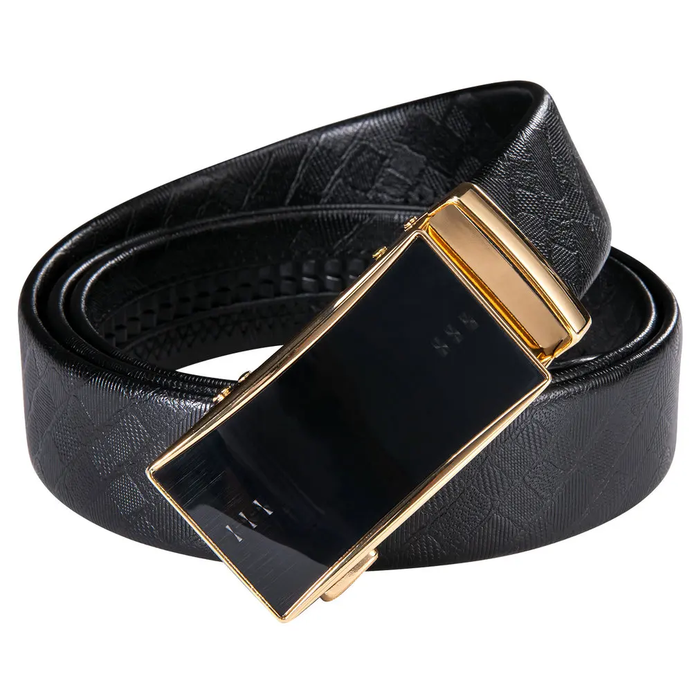 Mens Designer Clothes  LOUIS VUITTON leather belt with gold buckle 79