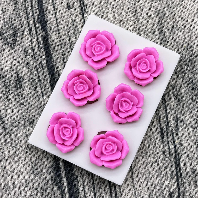 Kamelie Mini Rose Daisy Blume Silikon Sugar Mold Harz Werkzeuge Schokolade Cupcake Backform Fondant Kuchen Dekorieren Werkzeuge – Detail 6