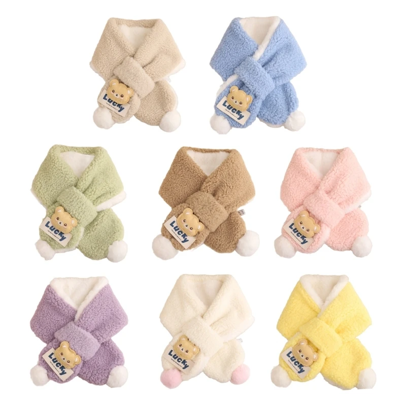 

Kids Bear Neck Scarf Children Fashionable & Warm Neckwear Winter Warm Scarf Gift