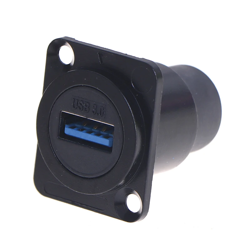 Electrical Sockets USB 3.0 Connector D Type Metal Double Pass Panel Mounting
