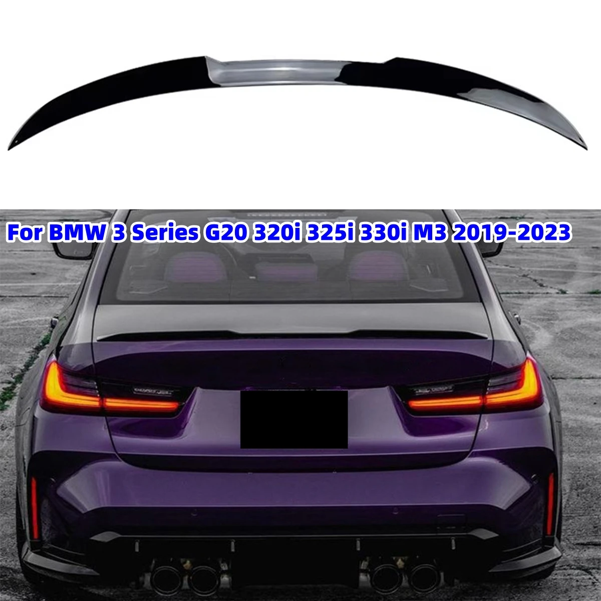 Rear Wing Tail Fixed Wings Spoiler Car Trunk Roof Lid Spoiler For BMW 3 Series G20 320i 325i 330i M3 car rear wing spoiler car roof spoiler