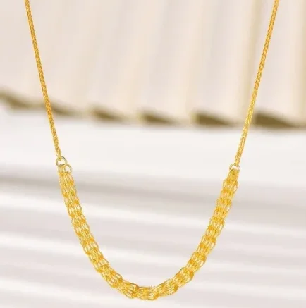 여성용 18K 골드 피닉스 테일 목걸이, 트렌디한 쥬얼리 웨딩, 750 목걸이, 45cm