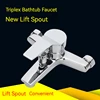 Home Bathroom Triple Shower Faucet Support Hot and Cold Water Faucet Bath Bath Mixer Valve Shower Set Bathroom Accessories 4