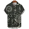 2024 Summer Compass Graphic Men Hawaiian Shirt 3d Print Shirts For Men Vintage Plus Size Hawaiian Shirts Beach Retro Camisa Tops 3