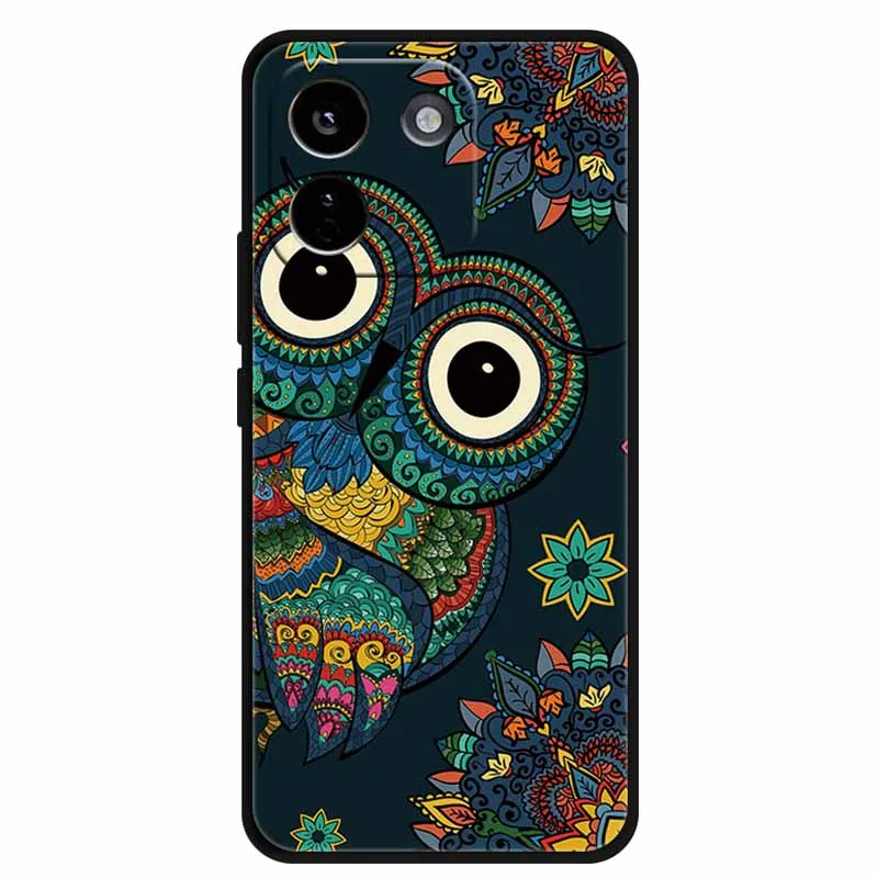 Silicone Shockproof TPU Back Cover with Printed Design