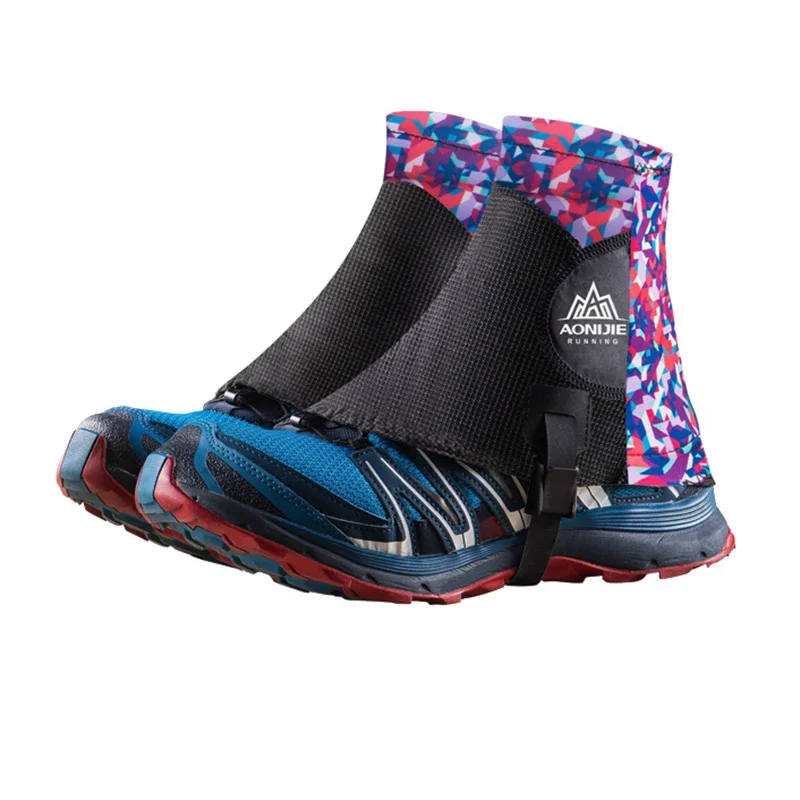 Aonijie Red Low Trail Running Gaiters - Protective Shoe Covers for Outdoor Sand and Stone Protection