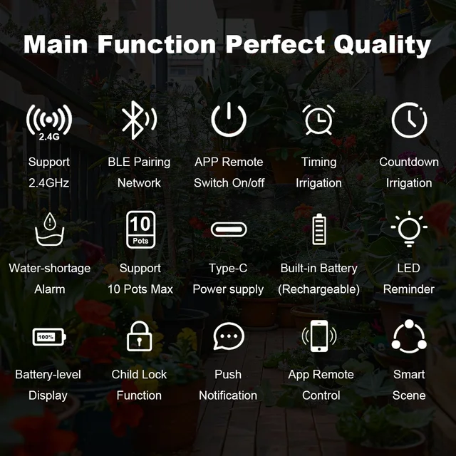 Tuya WiFi Intelligent Watering Device Automatic Drip Irrigation Controller App Remote Control Watering Timer For Garden Plant 6
