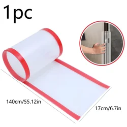 Premium Door Anti - Pinch Protector - 140cm Long, Heavy - Duty Finger Safety & Hinge Cover - 140x17cm - 55.12x6.7in (White)