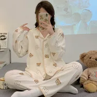 Spring And Summer 2-Piece Set Of Women's Breastfeeding Clothes Monthly Clothing Maternity Pajamas Women's Pajamas Homewea 2