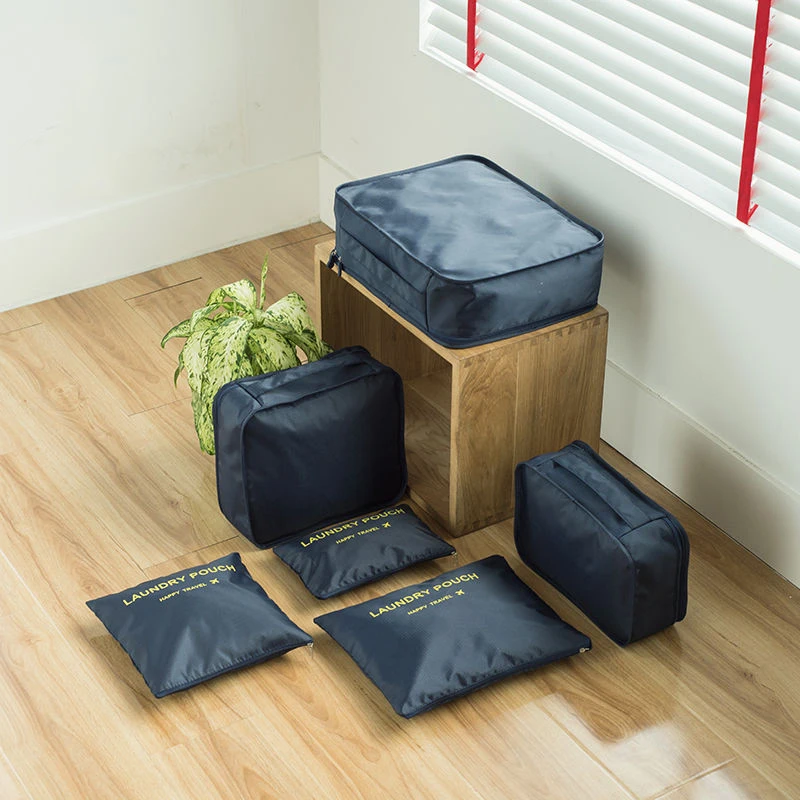 

6 PCS Travel Storage Bag Set for Clothes Multifunction Packing Cube Bag Travel Kit Wardrobe Suitcase Pouch Tidy Organizer