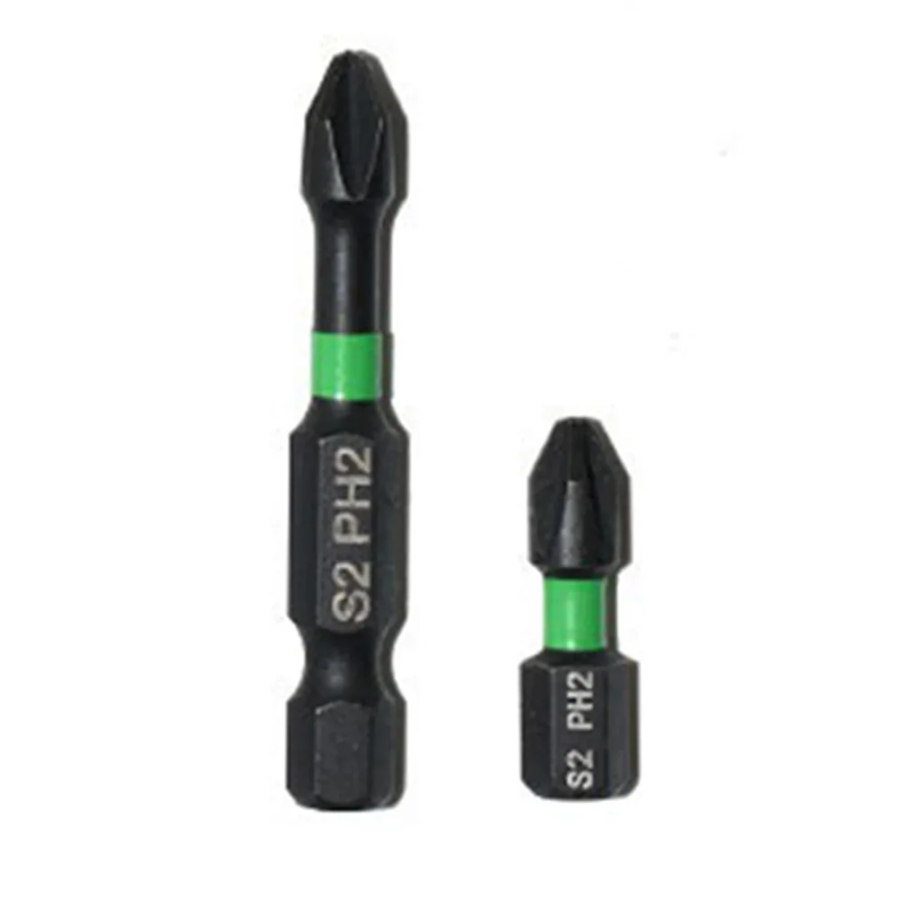 

2pcs 25mm 50mm Magnetic Cross Screwdriver Bits Non-Slip Batch Head PH2 Cross Screwdriver 1/4 Inch Hex Shank Electric Hand Drill