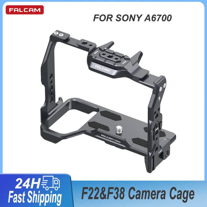 

Falcam F22&F38 Quick Release Camera Cage FOR SONY A6700 with Multiple 1/4"-20 Thread Cold Shoe Mount Photography Access