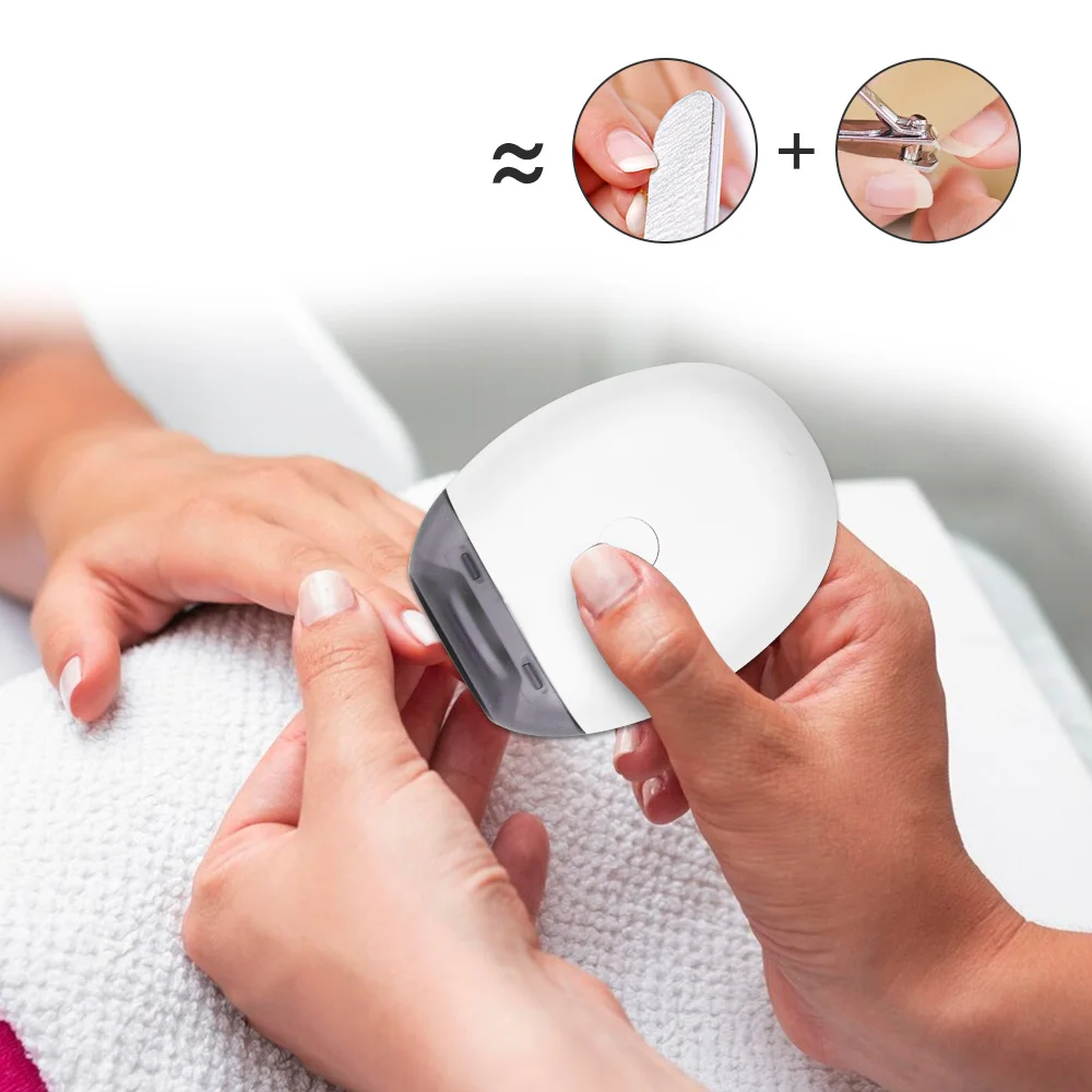 2 IN 1 Electric Nail Clipper Cutter with LED Light Automatic Nail Grinder Trimmer for Baby Adult Mini Manicure Tools Care nail clipper nail clippers electric nail clipper