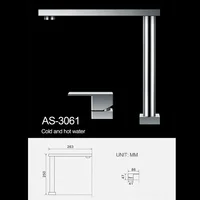 ASRAS อ่างล้างจานก๊อกน้ํา 304 สแตนเลสยกก๊อกน้ําร้อนและเย็นกรองน้ําสาม-in-one อิสระ TAP 6
