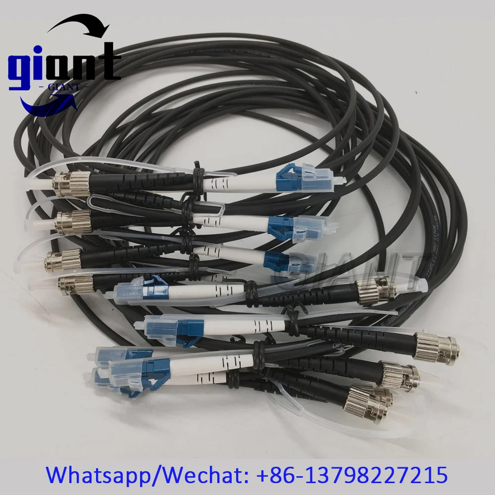 10개/묶음 1C 아머드 케이블, 1C, SM, 9/125, 3.0mm 5M TPU 블랙 아머드 패치 코드 케이블, STUPC 남성형에서 LCUPC 광섬유 패치 코드