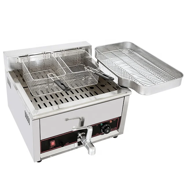 17L Gas Deep Pressure Fryer Machine French Fries Fryer With Gas Temperature-controlled In Hot Sale