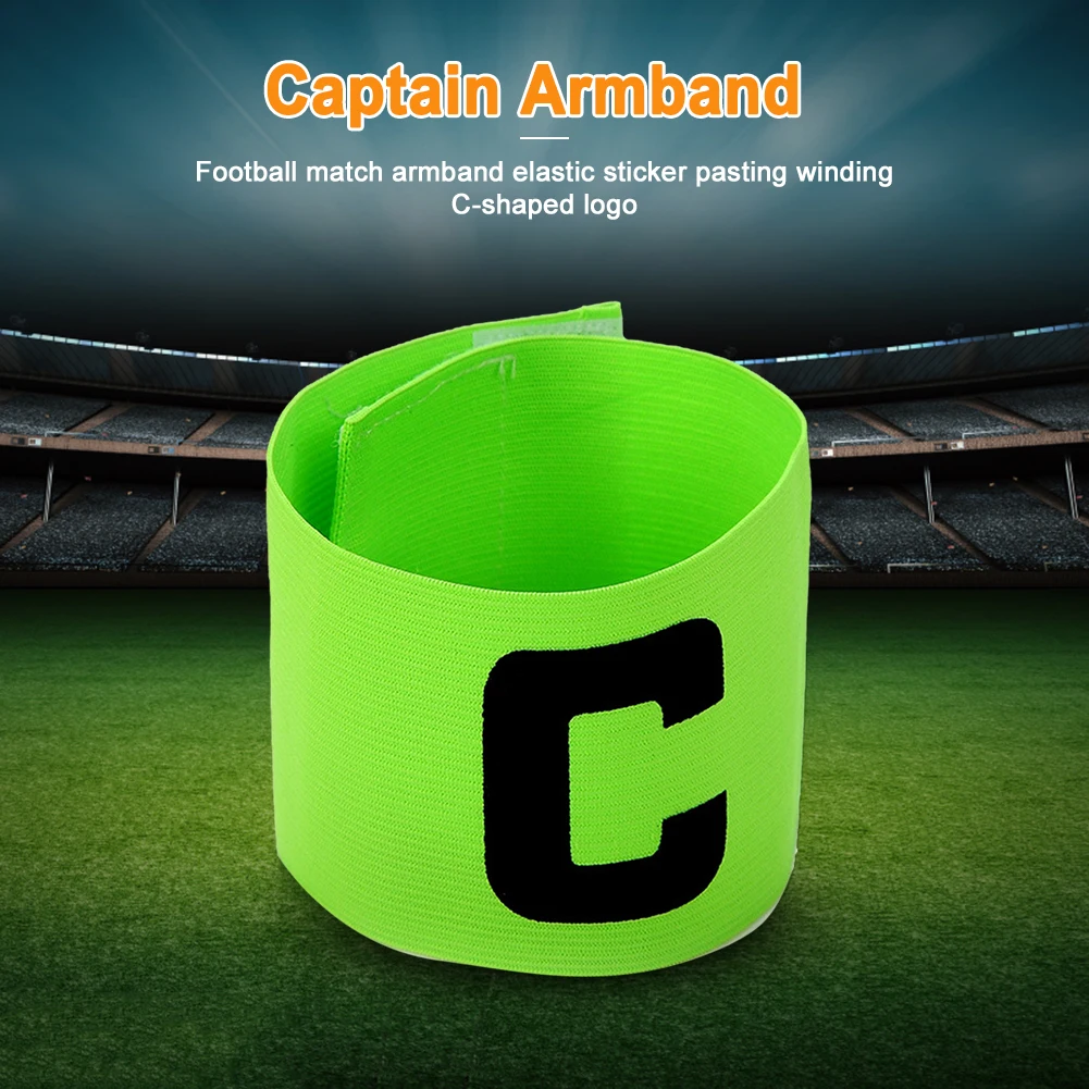 Football Captain Armband 10-1PCS Bright Color Kid Adults Adjustable Soccer Arm Band Competition Gift Training