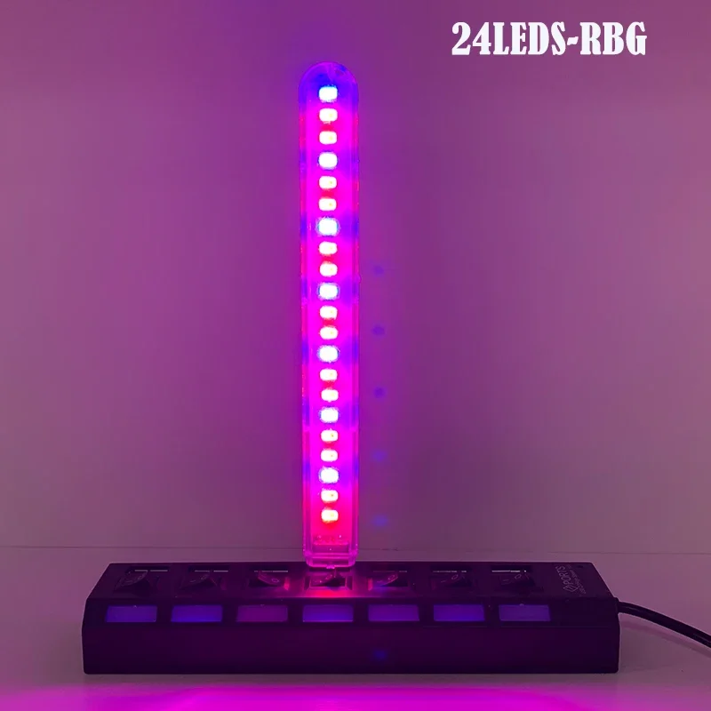 ตัวเลือกสินค้า DC5V USB LED Night Light 24LEDs โคมไฟสีสีแดงสีเหลืองสีขาวสีฟ้าสีเขียวสีม่วงสีชมพูบรรยากาศไฟสําหรับตกแต่งห้องนอน