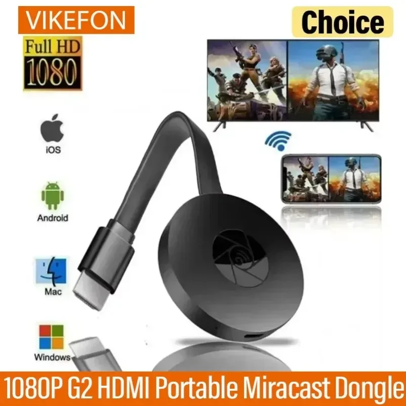 Miracast Dongle HDMI-Compatible 1080P For MiraScreen Display Anycast Wifi Portable Compatible For TV Android Ios Mirror Screen