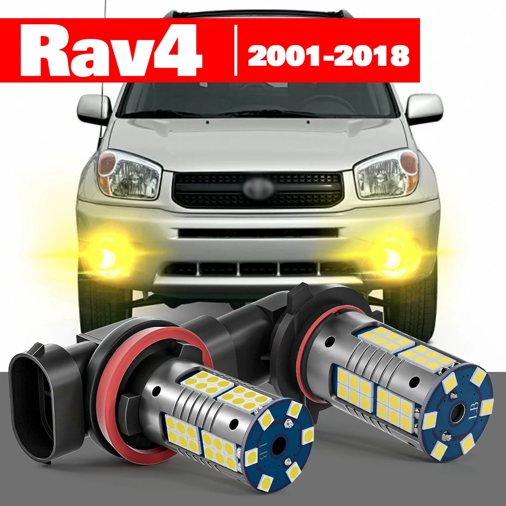 

For Toyota Rav4 mk3 mk4 2001-2018 2pcs LED Fog Light Accessories 2006 2007 2008 2009 2010 2011 2012 2013 2014 2015 2016 2017
