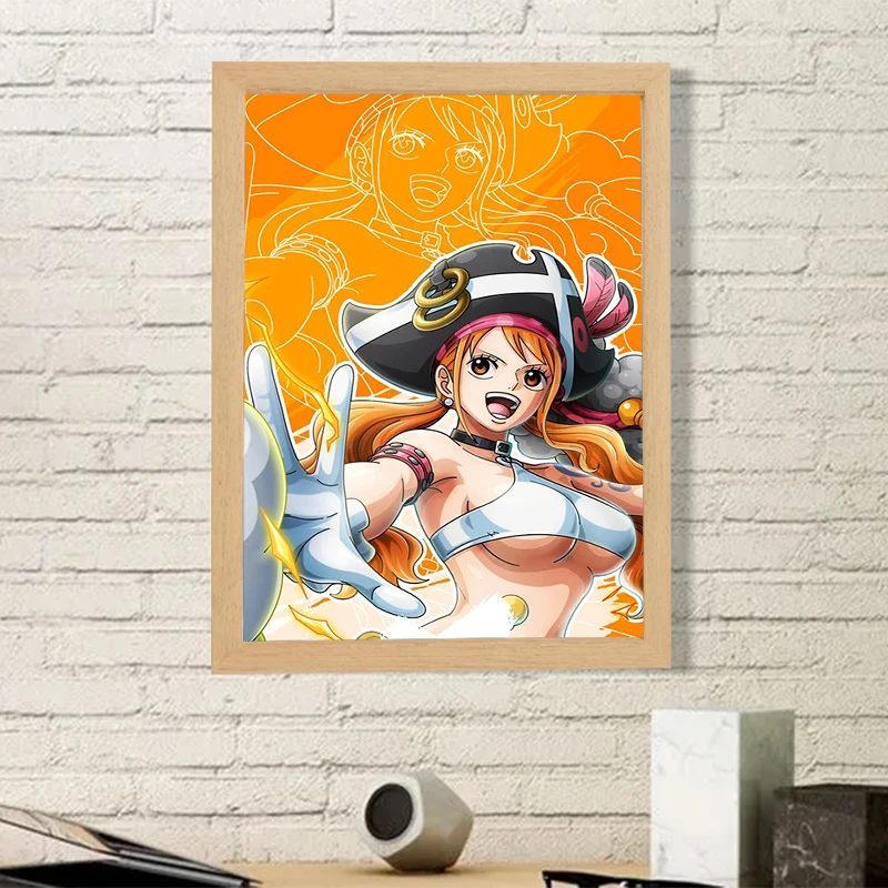 thumbnail image 1 of Pósteres de anime de One Piece para decoración de pared, decoración del hogar de Luffy con envío gratuito, pinturas grandes, póster de decoración moderna para sala de estar, 1 of 5