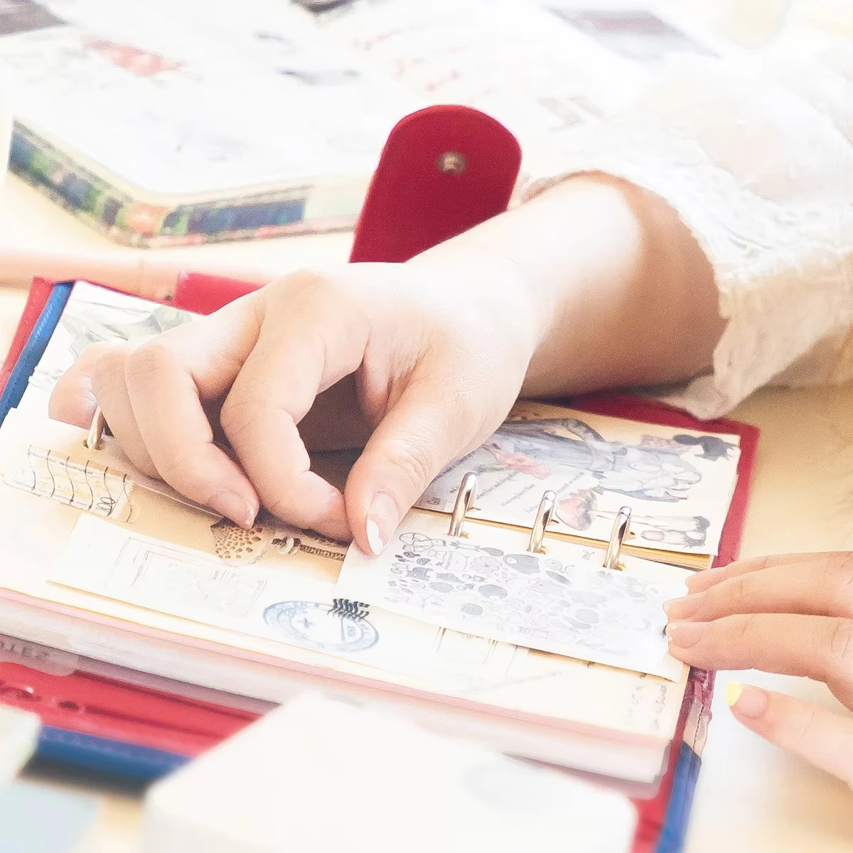 10롤 자체 접착식 BPA 프리 감열지 57x25mm 흰색 어린이용 카메라에 적합