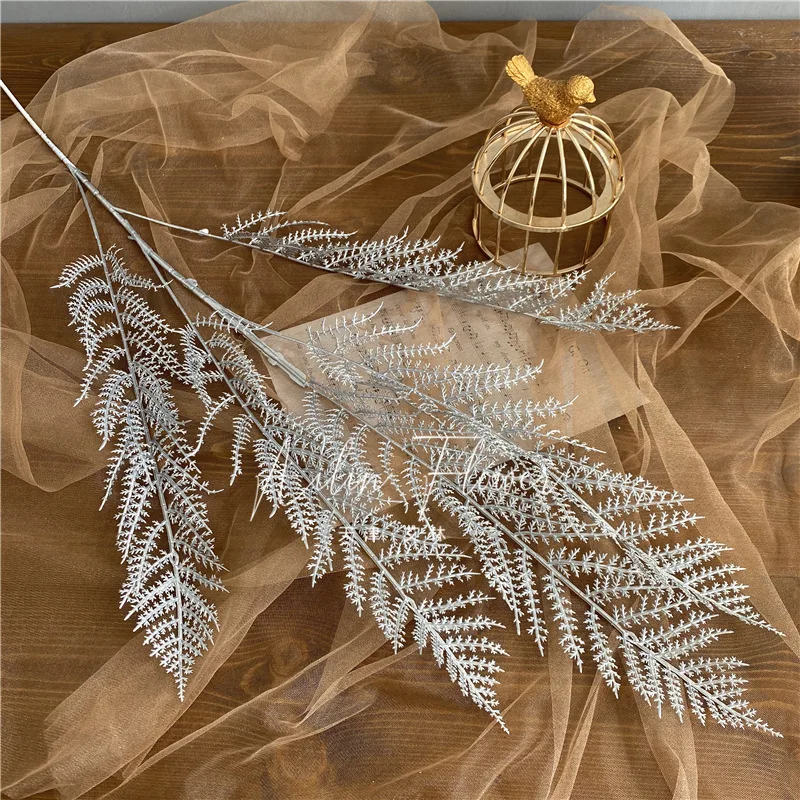 Silver Series Artificial Foliage for DIY Floral Arrangements and Home Decor