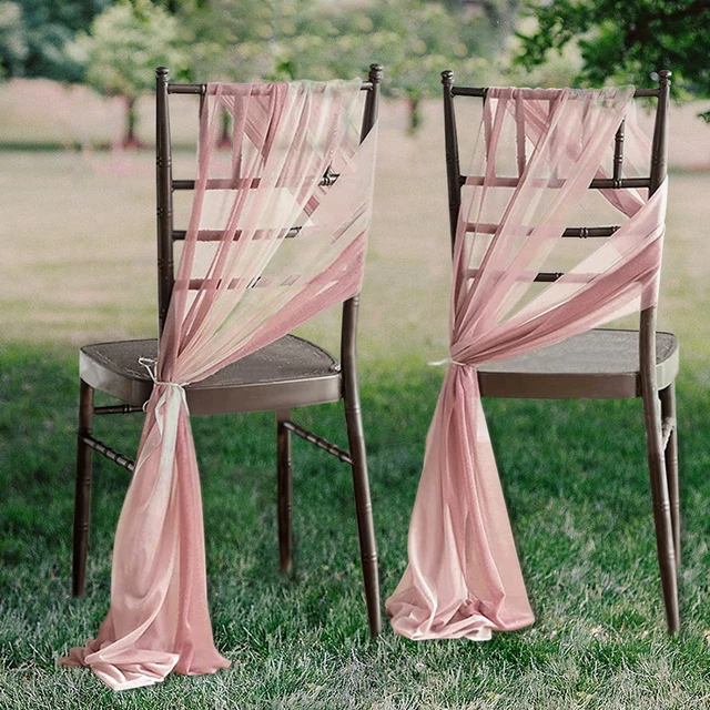 Organza Szék Hátsó Dekoráció Esküvői Puszta Tüll Fonal Szálloda Bankett Születésnapi Party Kellékek - Image 2