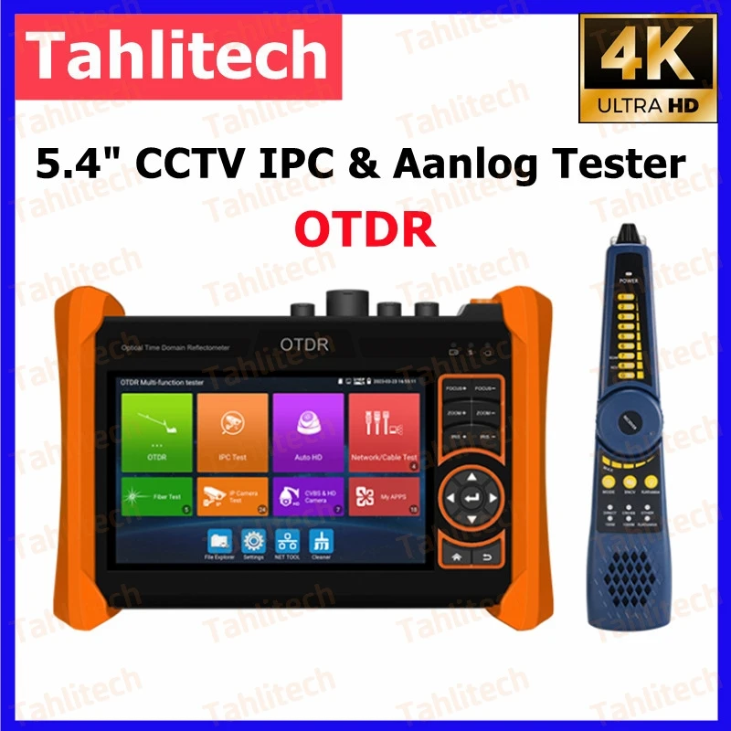 4K 5.4inch CCTV IPC Analog Tester Multi-functional OTDR and Measuring Instrument Optional HDMI /VGA input Digital Cable Tracer 9800 plus 4k h 265 h 264 cctv tester monitor 8mp cvi tvi ahd sdi analog ip camera tester multimeter tdr cable tracer optional