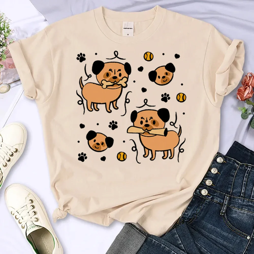 Pug Tee women harajuku top girl anime manga clothing 2