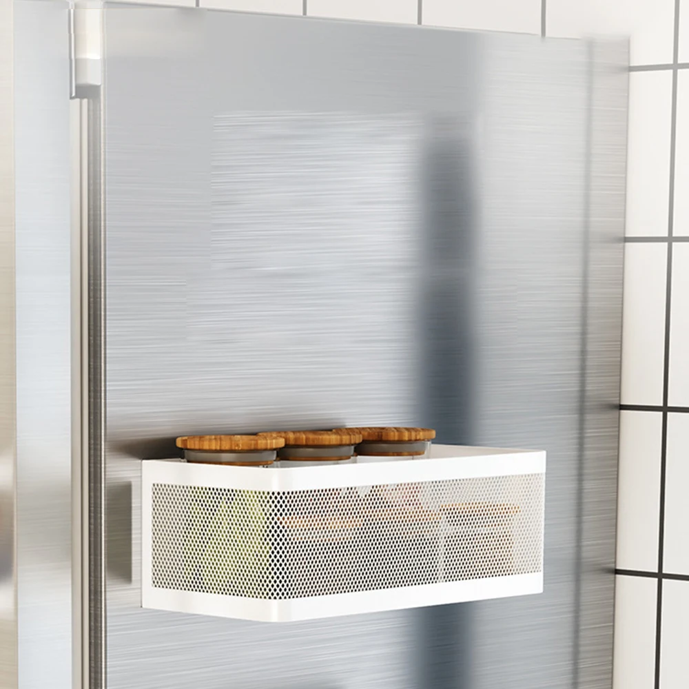 1PC Kitchen Refrigerator Side Magnetic Storage Shelf Basket