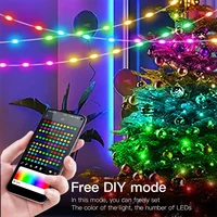 Programmable Fairy Light String, USB Home Decoration Light, Bluetooth App And Remote Control, 5V Smart Light String，WS2812 RGB C - Image 3