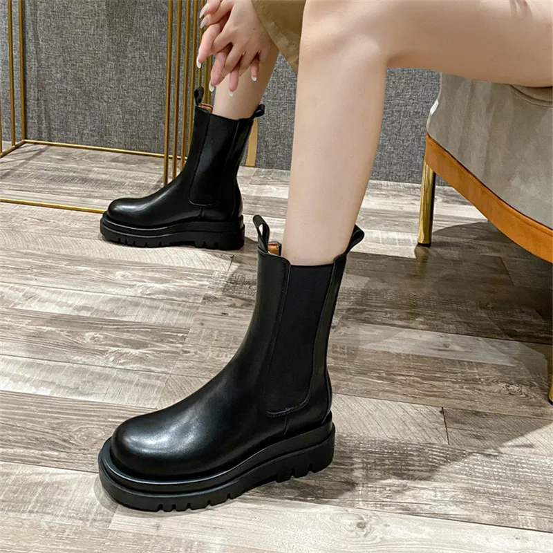 Chelsea Boots Boots | Booties | Botas | Shoes - Black Women Boots Thick Platform Ankle - Aliexpress
