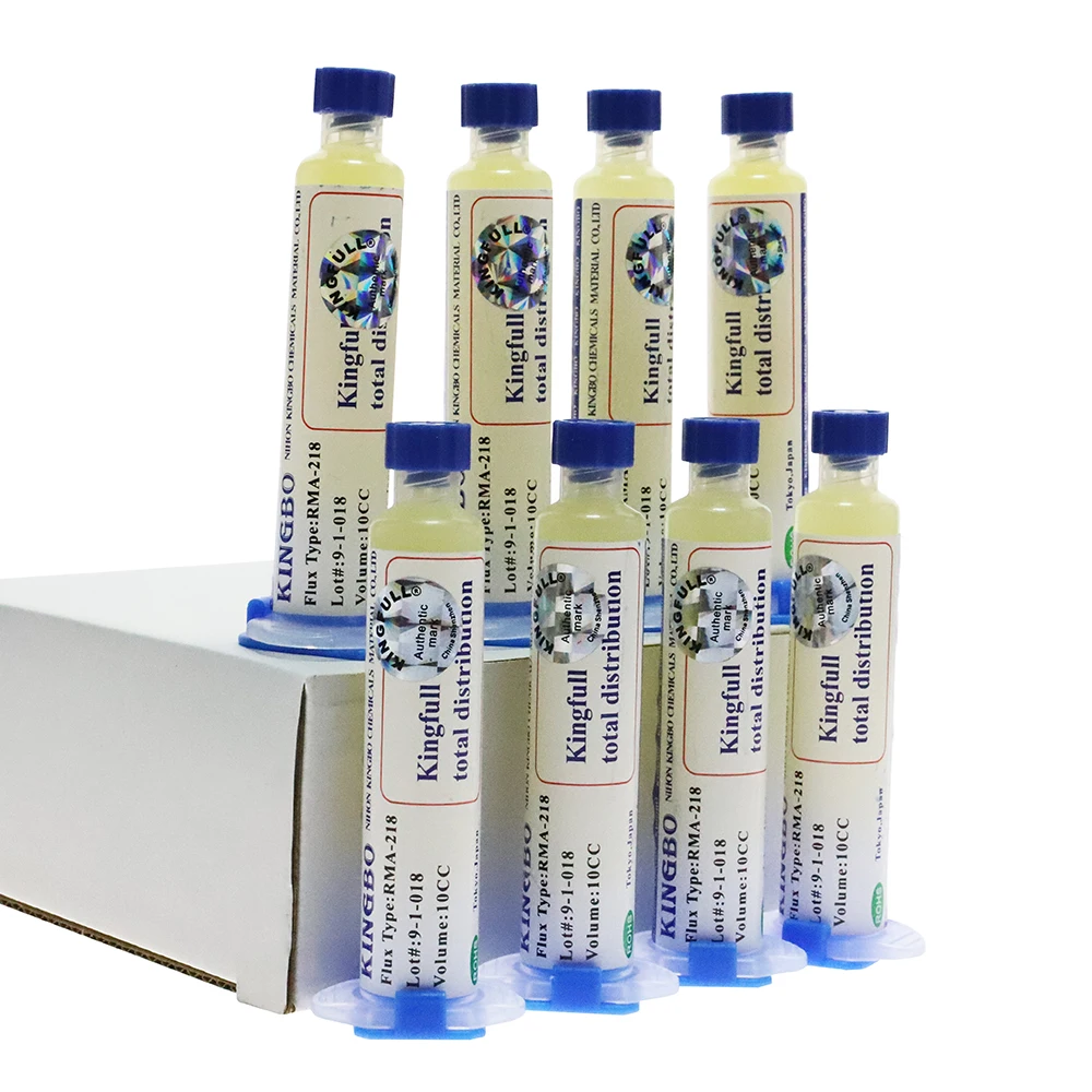 

RMA 218 Solder Paste 100% KINGBO RMA-218 10CC Flux Cleaning-free Low-smoke BGA Soldering Station Commonly Used Flux