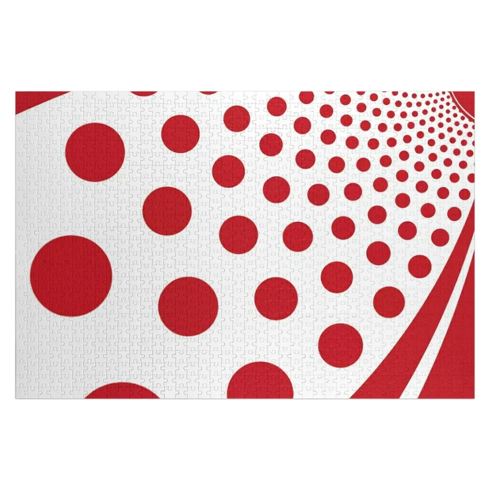 

Polkadots Reinvented in Red and White 01 Jigsaw Puzzle Wood Adults Iq Wooden Compositions For Children Jigsaw For Kids Puzzle