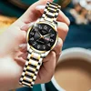 Ladies Fashion Ultra-thin Steel Band Dual Calendar Luminous Waterproof Digital Scale Watch Quartz Watch for Women Gift Clock 1