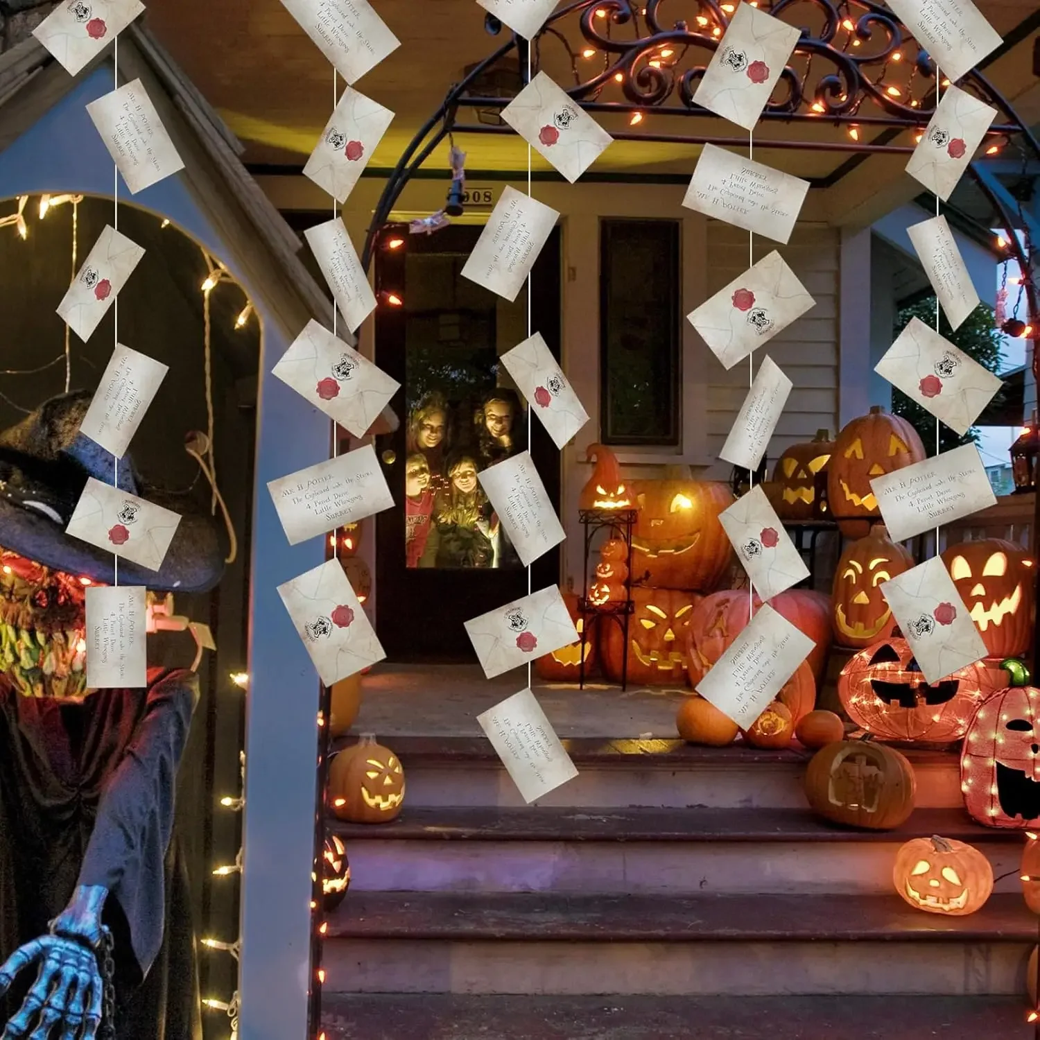 DIY Floating Magic Wizard Akzeptanz Buchstaben Banner für Willkommen Dekor Brief für Halloween Mottoparty Maskerade Dekor Versorgung