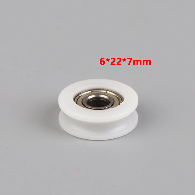 Moving Door And Window Slide Wheel 626 Bearing Pulley 6*22*7MM Planar Wheel U-shaped Groove Nylon Pad