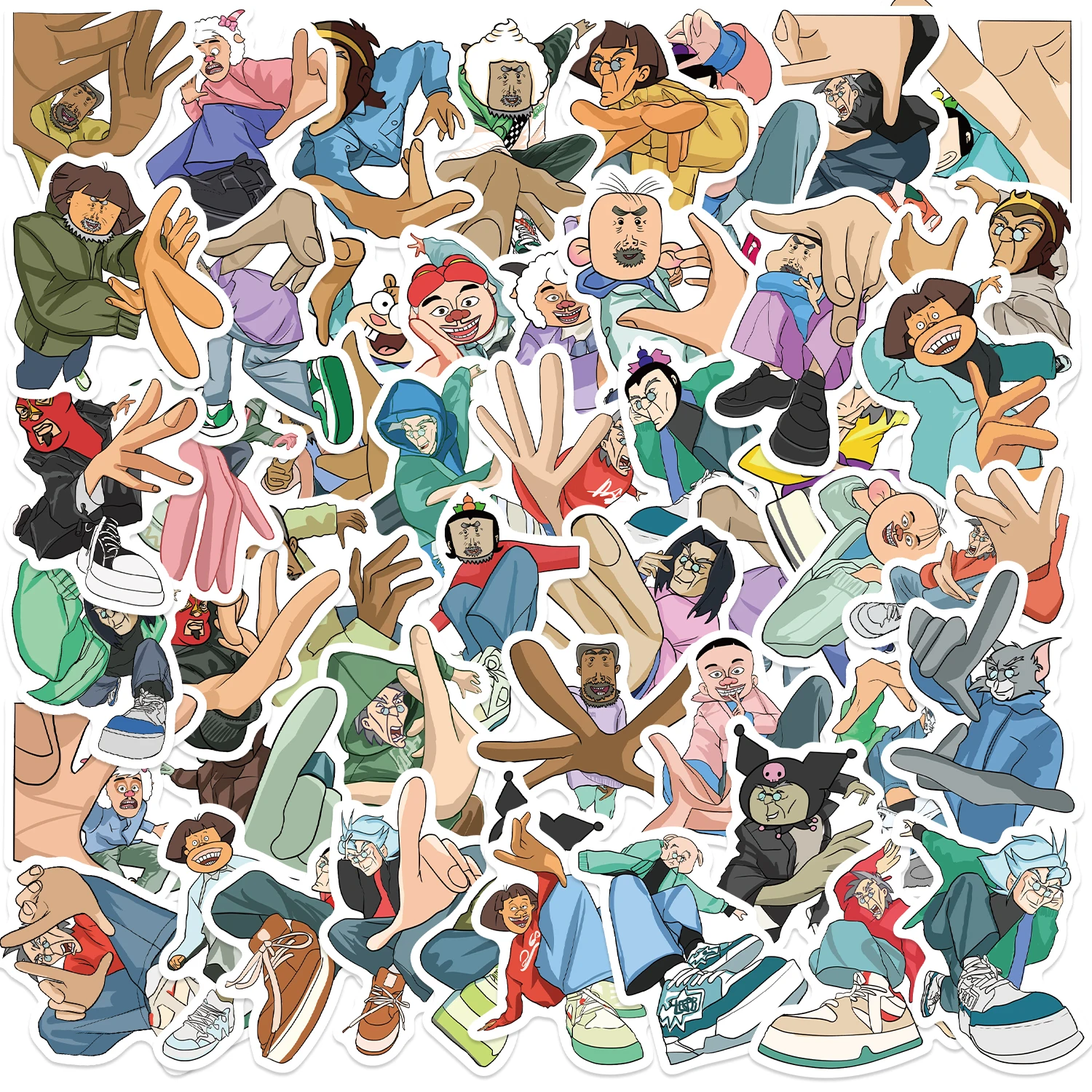 

50Pcs Funny Pose Stickers Stickers For Snowboard Phone Car Luggage Graffiti Sport Fitness Decals Vinyl Waterproof Sticker