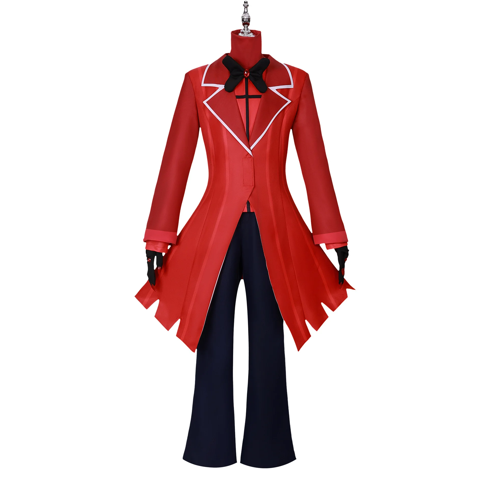 thumbnail image 1 of Uniforme de hotel Hazbin Cosplay ALASTOR Disfraz de Cosplay Conjunto completo Peluca Gafas Astas de ciervo Dentadura postiza Chaqueta Pantalones Uniforme de Halloween, 1 of 4