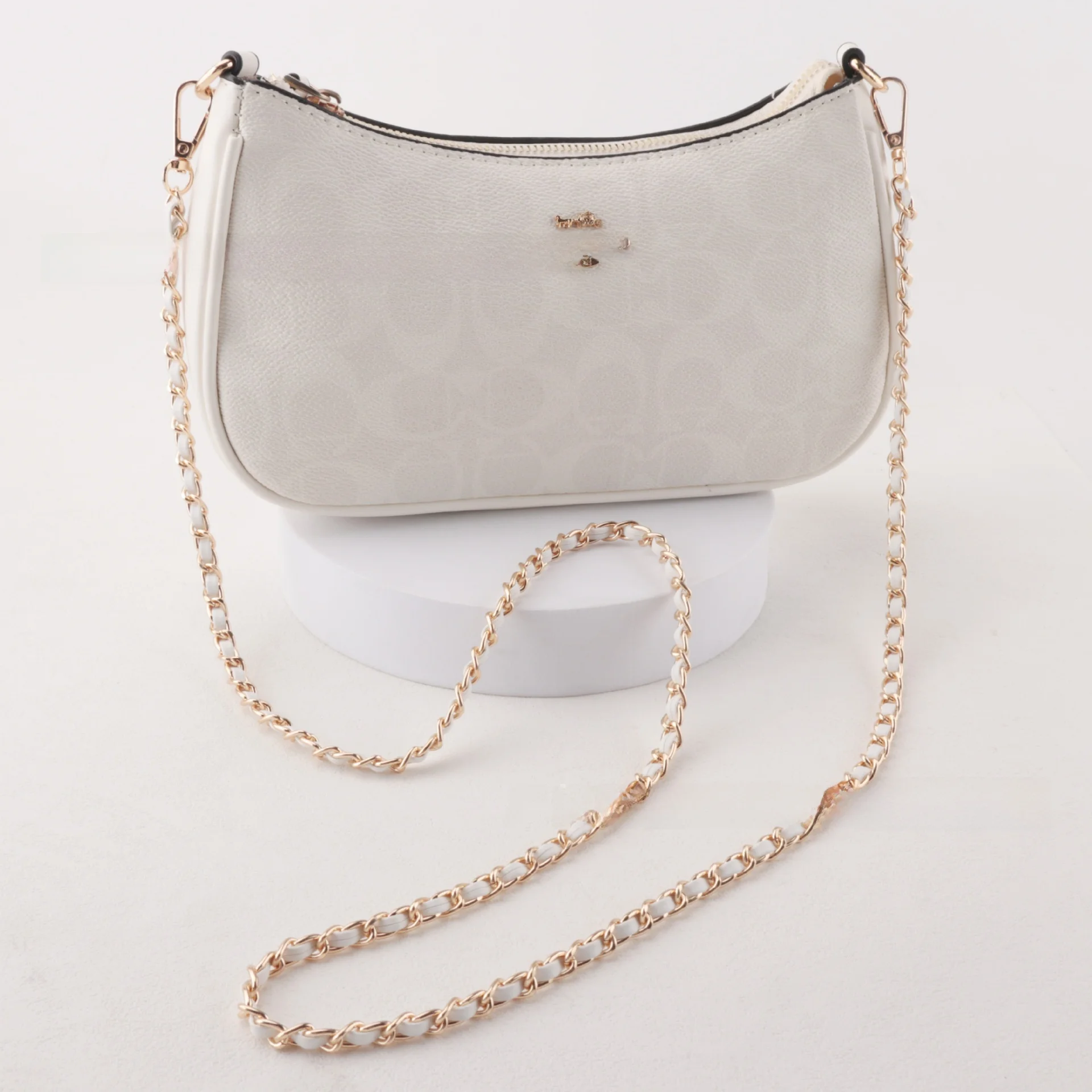 Fresh Sweet Style Woven PU Leather Chain Shoulder Bag Strap