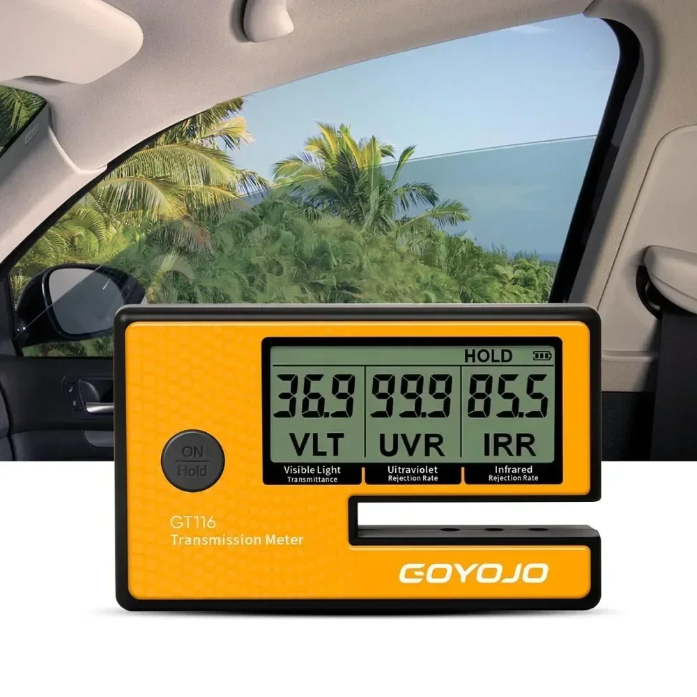 3-in-1 Window Tint Meter Solar Film Meter VL UV IR Detection Digital Tint Solar Film Car Transmission Meter with Automatic Calibration