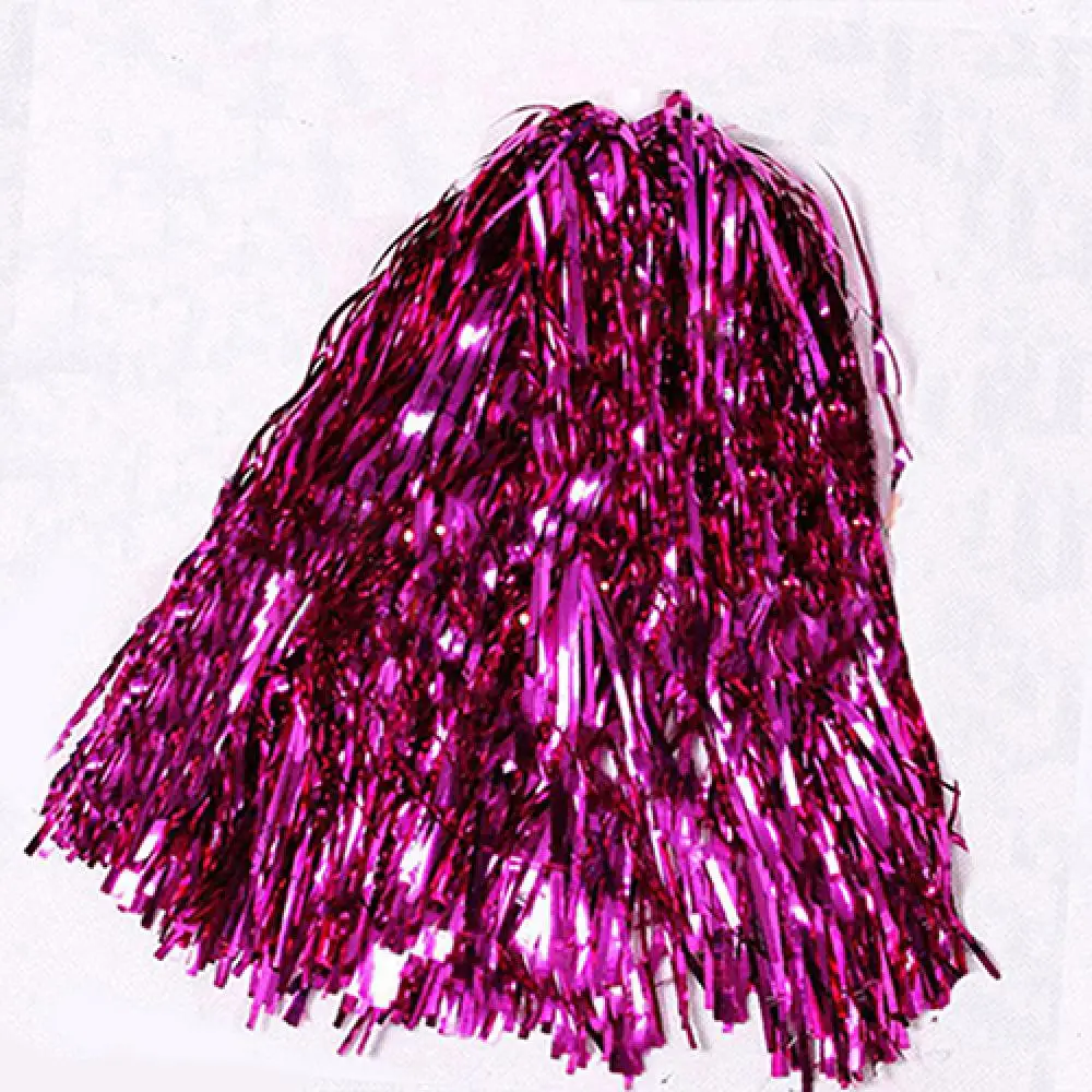 26cm Pom Poms Metallic Cheerleader Cheerleading Kids Basketball Sports