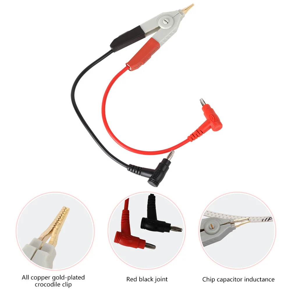 LCR SMD High-Precision Chip Capacitor Test Clip Alligator Clip Test Fixture Copper-Plated Component Electrical Tools alligator clips test clip test hooks clips