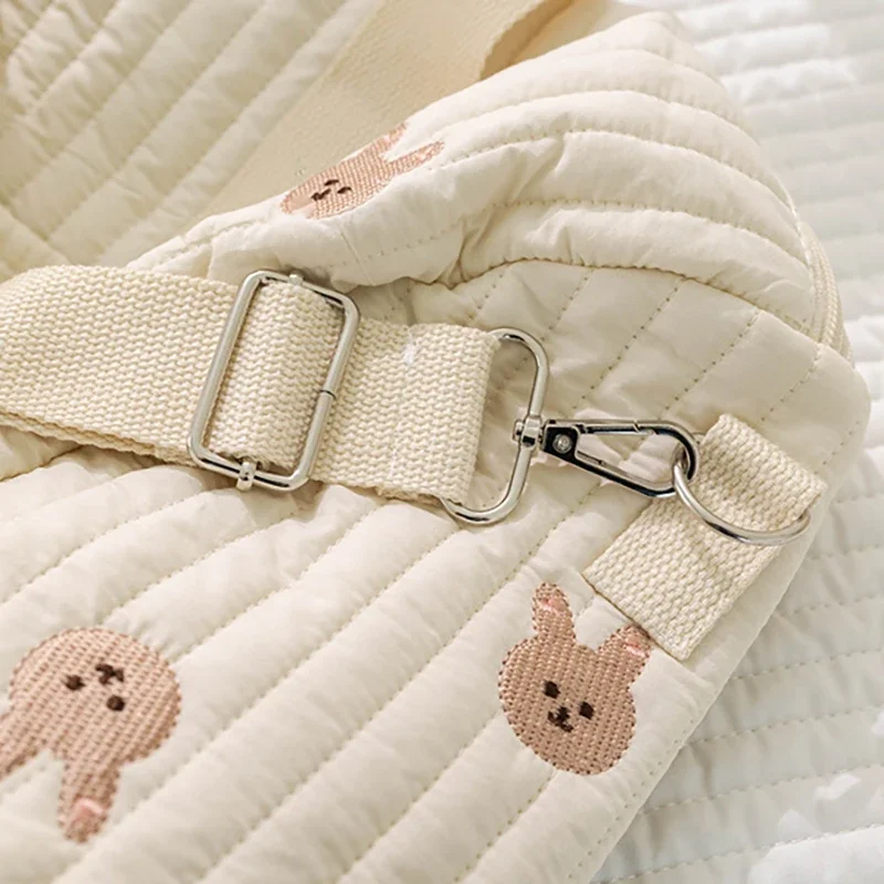 New Embroidered Mom Bag Storage Bag Large Capacity Mommy Travel Bag Fashion Multi-functional Handbag Lightweight Diagonal - Image 4